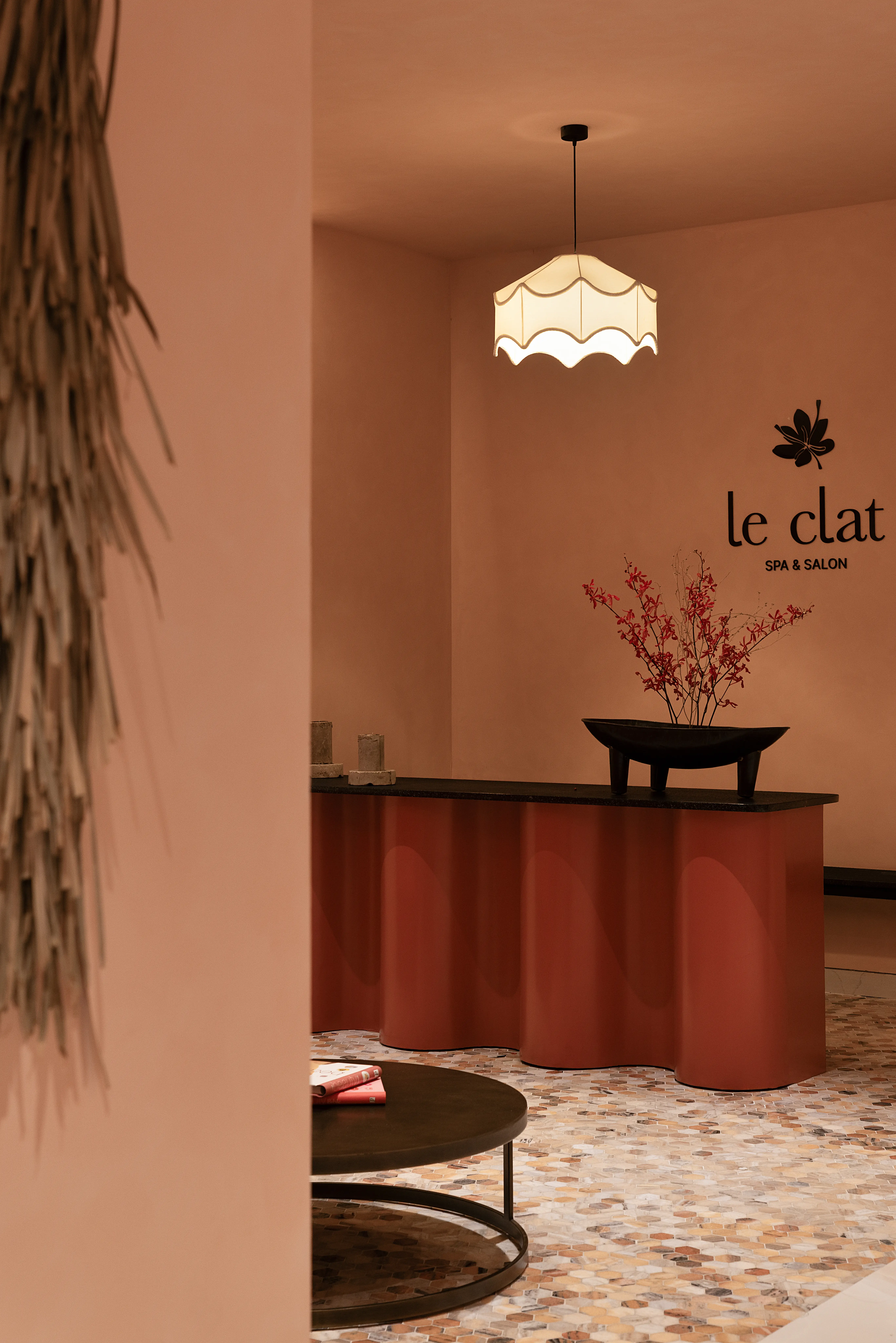 Morning light kissing a display of curated beauty brands